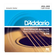 D’Addario EJ16 Phosphor Bronze Light 12-53 Gauge Guitar Strings